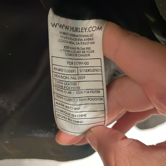 Hurley Genuine Leather Jacket - Picture 4 of 8
